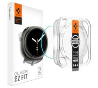 Spigen Glas.tR EZ Fit Protector Pantalla para Samsung Galaxy Watch8, 40mm, 2 Unidades, Instalación Fácil, No compatible con fundas, Alta Definicion, Tacto preciso, Dureza 9H