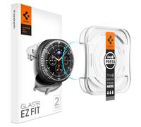 Spigen Glas.tR EZ Fit Protector Pantalla para Samsung Galaxy Watch8 Classic, 46mm, 2 Unidades, Instalación Fácil, Compatible con fundas, Alta Definicion, Tacto preciso, Dureza 9H