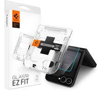 Spigen Glas.tR EZ Fit Protector Pantalla para Samsung Galaxy Z Flip7 FE, Galaxy Z Flip6, 2 Unidades, Instalación Fácil, Alta Definicion, Dureza 9H
