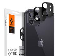 Spigen Glas tR Optik Cámara Lente Protector para iPhone 12 Negro - 2 Unidades