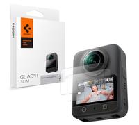 Spigen Glas.tR Slim Protector Pantalla para DJI Osmo 360, 2 Unidades, 9H Dureza, Crystal Clear, Anti-arañazos