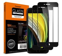 Spigen Glass FC 2 Pack, negro - iPhone SE (2022/2020)/8/7