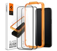 Spigen Glass tR AlignMaster 2 Pack, FC Negro - iPhone 15 Pro Max
