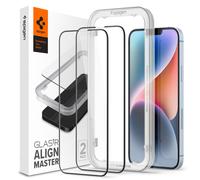 Spigen Glass tR AlignMaster HD 1 Pack, FC negro - iPhone 14/13 Pro/13