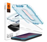 Spigen Glas.tR EZ Fit - Protector de pantalla compatible con iPhone 12 Pro Max, 2 unidades, resistente a los arañazos, lámina de dureza 9H