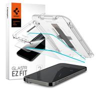 Spigen Glas.tR EZ Fit Protector Pantalla para iPhone 14 Pro Max, 2 Unidades, Alta Definicion, Dureza 9H