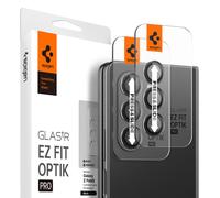 Spigen Glas.tR EZ Fit Optik Pro Protector de Cámara para Samsung Galaxy Z Fold5, 2 Unidades, Negro, Protección Individual, Kit de instalación, Dureza 9H, Anti-Arañazos