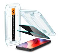 Spigen Glas.tR EZ Fit Filtro Privacidad Protector Pantalla para iPhone 16 Pro, 2 Unidades, Antiespía, Instalación Fácil, Compatible con Funda, Dureza 9H