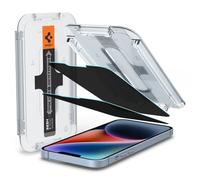 Spigen Glas.tR EZ Fit Filtro Privacidad Protector Pantalla para iPhone 16e, iPhone 14, iPhone 13, iPhone 13 Pro, 2 Unidades, Compatible con Funda, Dureza 9H