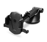 Spigen KUEL [TS35] (Transformer), Soporte Móvil para Coche, Diseño de Carbono Extensible, Gira a 360° Grados y Aplicación fácil de un Toque - Negro
