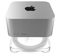 Spigen LD202 Soporte de Sobremesa para Mac Studio con Filtro de Aire Integrado, Accesorio para Mantener Limpio el Mac Studio - Transparente