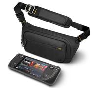Spigen Life Klasden Bolsa en Bandolera para Hombres y Mujeres, Bolsa Funda Compatible con Nintendo Switch 2/Steam Deck/Playstation Portal/Legion Go S, Bolsa de Cintura - Negro