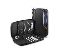 Spigen Life Klasden Porta Pasaporte Familiar, Funda Pasaporte con Bloqueo de Señal RFID, Portadocumentos Viaje - Negro