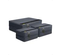 Spigen Life Organizador de Maleta Compression Packing Cubes Organizadores Maletas de Viaje Expandibles Organizador de Equipaje Impermeable, 3 piezas (S2+XL1) - Gris oscuro