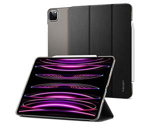 Spigen Liquid Air Folio Funda Compatible con iPad Pro 12.9 Pulgadas Generación 6 2022 | 5 2021 con Soporte para lápiz Apple (2ª generación) - Negro