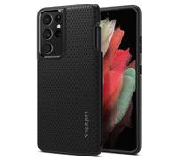 Spigen Funda Liquid Air P Compatible con Samsung Galaxy S21 Ultra 5G, S-Pen no Incluido - Negro Mate