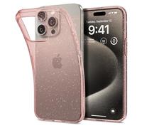 Spigen Liquid Crystal Glitter Carcasa para iPhone 15 Pro MAX - Rosa Cuarzo