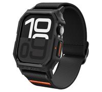 Spigen Lite Fit Pro Funda con correa de Nylon Compatible con Apple Watch Serie 11/10 46mm (2025/2024) - Negro Mate