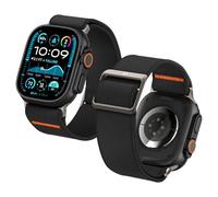 Spigen Lite Fit Ultra Correa en Nylon Compatible con Apple Watch Ultra 3/2/1 49mm, Series 11/10 46mm, Series 9/8/7-4/SE 45mm, 44mm - Negro