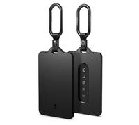 Spigen Llavero para Tesla [Pack de 2] Tarjetero para Tesla Model Y/Y Juniper (~2026), Model 3/3 Highland, Model S, Model X, Funda Llave para Accesorios Tesla - Edición Carbono