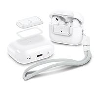 Spigen Lock Fit M Dispositivo de Bloqueo sin Funda Compatible con AirPods Pro de 2ª Generación (2023/2022) / AirPods Pro (2019), con Correa - Blanco