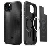 Spigen Funda para iPhone 15, mag Armor MagFit, Compatible con MagSafe - Negro Mate