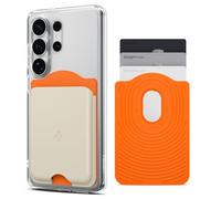 Spigen Nano Pop MagFit Tarjetero Cartera Magnético Compatible con Funda magnética de Samsung Galaxy S26 & S25 Serie, S25 Edge y Z Fold 7 - Orange Beige