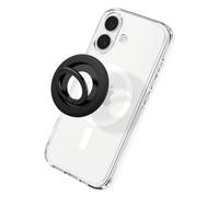 Spigen NanoPop MagFit Soporte Móvil Silicona, Soporte de Anillo MagSafe, Agarre Magnético, Diseñado para iPhone 17 17e 16 15 14 13 y Fundas MagSafe para Pixel 10 Samsung S26 Ultra - Sésamo Negro