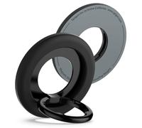 Spigen NanoPop MagFit Soporte Silicona para Teléfono, Soporte Anillo MagSafe, Agarre Magnético, Diseñado para iPhone 17/16/15/14/13/12 y Fundas MagSafe para Pixelsnap Pixel 10 Samsung - Sésamo Negro