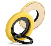Spigen NanoPop MagFit Soporte Silicona para Teléfono, Soporte de Anillo MagSafe, Agarre Magnético, Diseñado para iPhone 16 15 14 13 12 y Fundas MagSafe para Samsung S25 Ultra Plus - Amarillo Mango