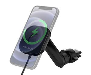 Spigen OneTap Pro Cargador Inalámbrico Magnético para Coche Diseñado para MagSafe, Soporte Móvil Coche para iPhone 16 Pro MAX, 16 Pro, 16, 16 Plus, Modelos iPhone 15, 14, 13, 12 - Negro