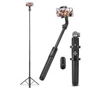 Spigen Palo Selfie Wondersnap S560W, [64" Extra Largo] [Soporte de trípode Reforzado] Trípode para iPhone, Samsung Galaxy, Google Pixel, Xiaomi, Cámara, GoPro - Negro