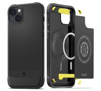 Spigen Funda para iPhone 14, Rugged Armor MagFit Compatible con MagSafe - Negro Mate