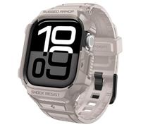 Spigen Rugged Armor Pro 2 Funda y correa de TPU Compatible con Apple Watch Serie 11/10 42mm (2025/2024) - Beige Duna