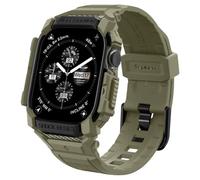 Spigen Rugged Armor Pro Funda con correa de TPU Compatible con Apple Watch Serie 11/10 46mm (2025/2024) - Caqui Vintage