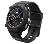 Spigen Rugged Armor Pro Diseρado para Samsung Galaxy Watch 8 Classic 46mm Estuche con Banda Cubierta Protectora de TPU con Correa (2025) - Negro