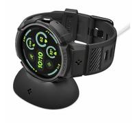 Spigen Funda y Correa Rugged Armor Pro de TPU Compatible con Google Pixel Watch 4 41mm (2025) con Soporte de Carga - Negro Mate