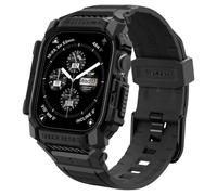 Spigen Rugged Armor Pro Funda y correa de TPU Compatible con Apple Watch Serie 11/10 42mm (2025/2024) - Negro