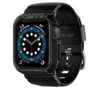 Spigen Funda y Correa Rugged Armor Pro Compatible con Apple Watch Series 9 8 7 41mm y Series SE2 6 SE 5 4 40mm - Negro