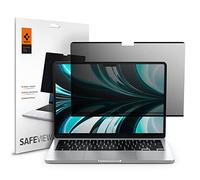 Spigen SafeView Filtro de Privacidad Magnético [1P] para Macbook Air 13" | (M5 2026 / M4 2025 / M3 2024 / M2 2022), Antiespía, Antirreflejos, Antihuellas, Lámina magnética extraíble