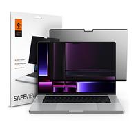 Spigen SafeView Protector Pantalla Filtro Privacidad para MacBook Pro 16 pulgadas (M5 Pro / M5 Max 2026 / M4 Pro / M4 Max / M3 series / M2 series / M1 series), 1 Unidad, Anti-Espía, Con paño y estuche