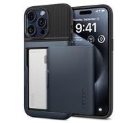 Spigen Slim Armor CS - Funda diseñada para iPhone 15 Pro (2023) [protección de Grado Militar] - Pizarra metálica