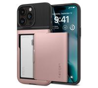 Spigen Funda Slim Armor CS Compatible con iPhone 15 Pro - Oro Rosa