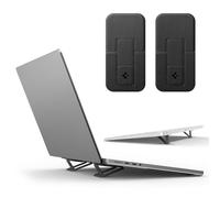 Spigen Slim Fold Soporte Portátil [2 Piezas] Ultrafino y Plegable para Ordenador, Elevador para Laptop con Ángulo ergonómico Doble, Antideslizante, Compatible con MacBook Pro/Air/Neo u y iPad 11"-16"