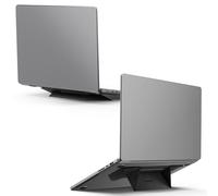 Spigen Slim Fold Soporte Portátil [Ultrafino y Adhesivo] Plegable para Ordenador, Elevador para Laptop con Ángulo ergonómico Doble, Antideslizante, Compatible con MacBook Pro/Air/Neo y iPad 11"-16"