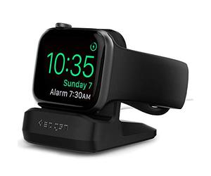 Spigen Soporte de Carga S350 Compatible con Apple Watch Ultra 3/2/1, Series 11/10/9/8/SE2/7/6/SE/5/4/3/2/1 con Base Estable Antideslizante - Negro