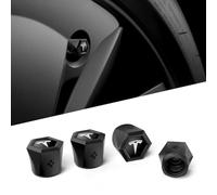 Spigen Tapones de Válvula de Neumático Magnéticos para Tesla Model 3/Y/X/S [Pack de 4] Tapones para Rueda de TPU Antiarañazos, Cubiertas de Válvula Antirrayaduras, Accesorios Tesla - Plata