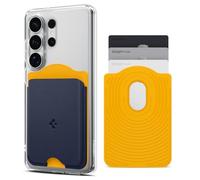 Spigen Tarjetero Nano Pop MagFit 3-Card para Samsung Galaxy Series | Cartera MagSafe de silicona bicolor premium para Samsung Galaxy serie S26/S25/S24 - Blueberry Navy