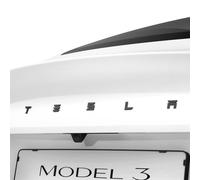 Spigen Tesla Model 3 Highland 2026 Adhesivos con el Logo del Emblema Trasero, Material Resistente a los Arañazos de PC, Diseñado para Accesorios Tesla Model 3 2026 - Negro