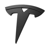 Spigen Tesla Model Model 3 Highland 2026 Adhesivos con el Logo del Emblema Frontal, Material Resistente a los Arañazos de PC, Diseñado para Accesorios Tesla Model 3 2026 - Carbono